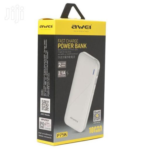 Picture of AWEI 10000MAH P75K FASTCHARGE POWER BANK