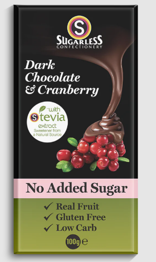 Picture of SUGARLESS DK CH CRANBERRY 100G