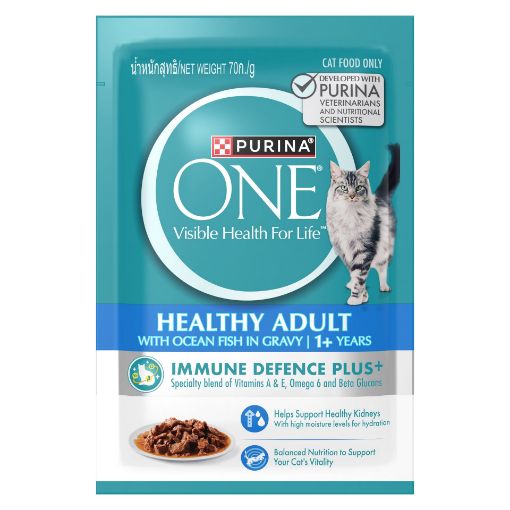 Picture of PURINA ONE ADULT OCEAN FISH GRAVY POUCH 85G