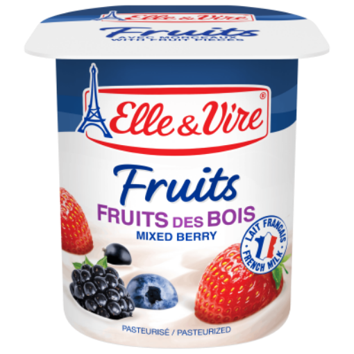 Picture of ELLE & VIRE DESSERT LACTEE FRUIT DES BOIS 125G