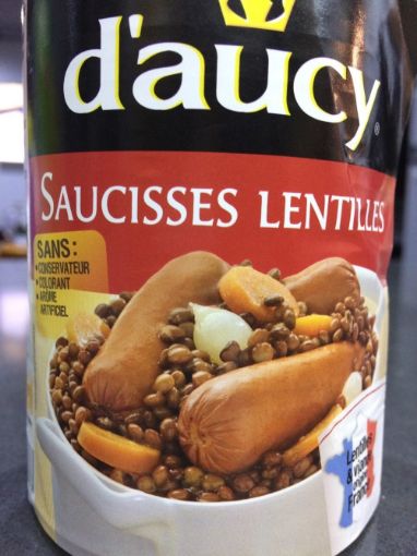 Picture of DAUCY SAUCISSES LENTILE 420G