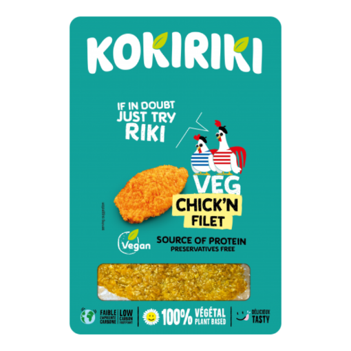 Picture of KOKIRIKI VEG CHICK'N FILLET TRAY 200G