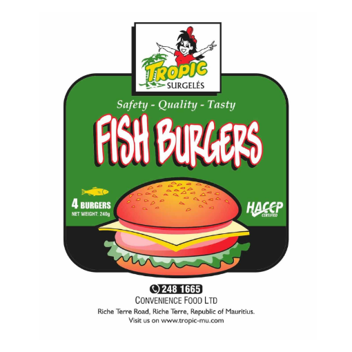 Picture of TROPIC FISH BURGERS X8 480G