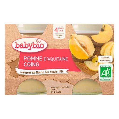 Picture of BABYBIO PECHE POMME DE AQUI 2X130G