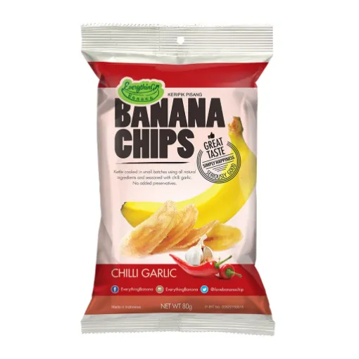 Picture of SNACK PLUS BANANA CHIPS CHILLI GARLIC 100G