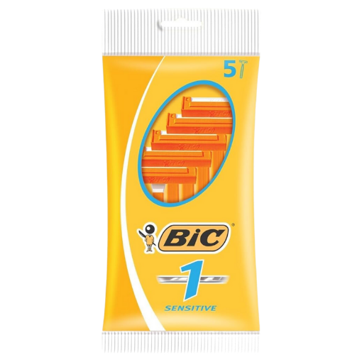 Picture of BIC 1 SENSITIVE RASOIRS JETABLE HOMME ORANGE POUCH X5