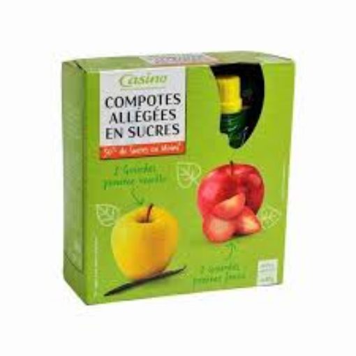 Picture of CO COMPOTE ALLEGEE EN SCURES POMME FRAISE POMME VANILLE 4X90G