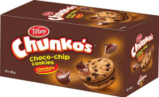 Picture of TIFFANY CHUNKOS CHOCO SANDWICH 43G