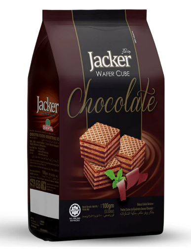 Picture of JACKER WAFER CUBE CHOCOLATE 100GRMS