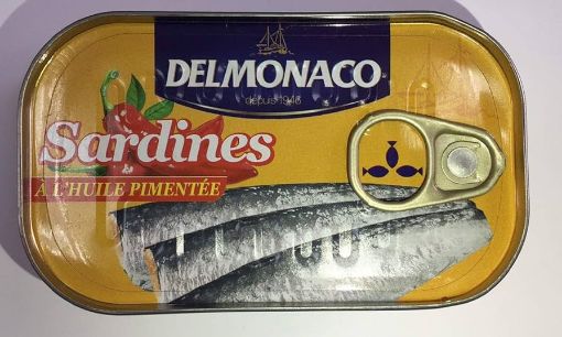 Picture of DELMONACO SARDINE L HUILE PIMENT 125G