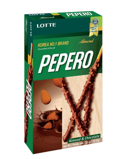 Picture of LOTTE PEPERO ALMOND CHOCOLATE BISCUIT 32G