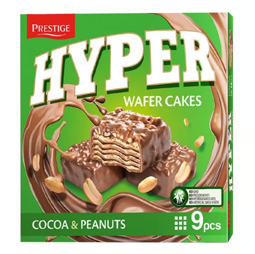 Picture of PRESTIGE HYPR WAFER CAKE COCOA PEANUTS 167G