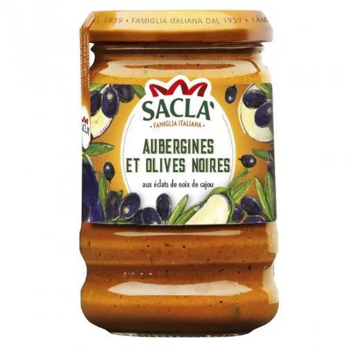 Picture of SACLA SAUCE AUBERG OLIVE NOIR 190G