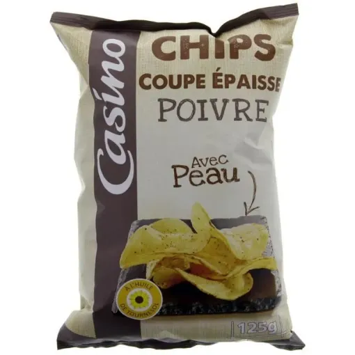 Picture of CO CHIPS COUPE EPAISSE POIVRE AVEC PEAU 125G