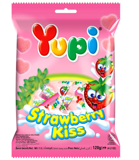 Picture of YUPI STRAWBERRY KISS 120G