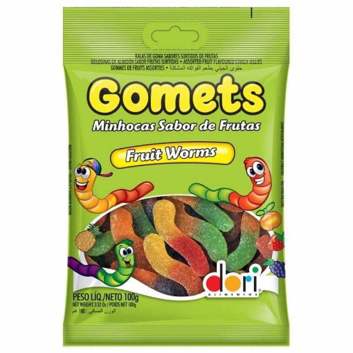 Picture of DORI GOMETS FRUIT WORMS 100G