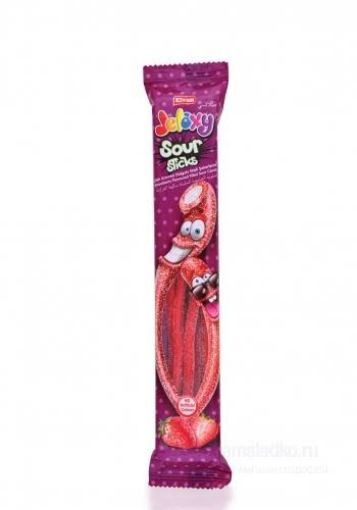 Picture of ELVAN JELAXY SOUR STICK STRAWBERRY 35G