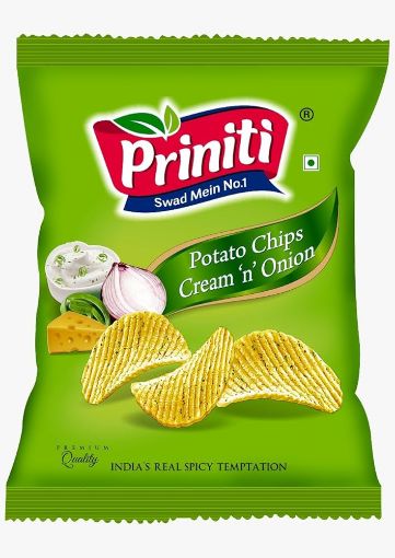 Picture of PRINITI POTATO CHIPS CREAM AND ONION 20G