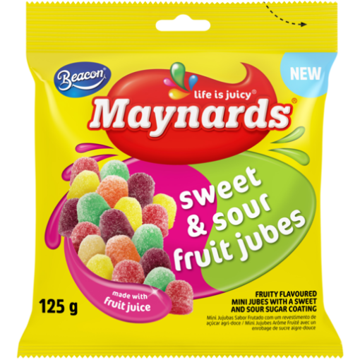 Picture of BEACON MAYNARDS SOUR FRUIT JUBES 125G