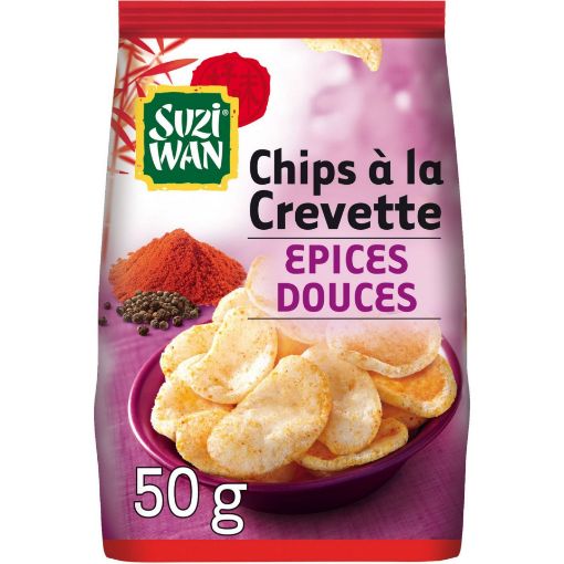 Picture of SUZI WAN CHIPS CREVETTE EPICES DOUCES 50G