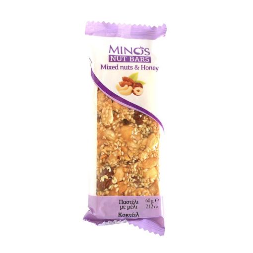 Picture of MINOS MIX NUTS HONEY BAR 60G