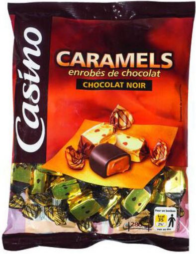 Picture of CASINO CARAMELS ENROBES DE CHOCOLAT NOIR 280G