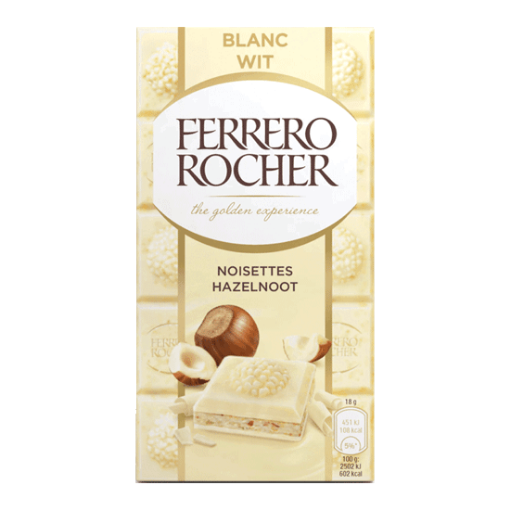 Picture of FERRERO TABLET BLANC NOISETTE 90G