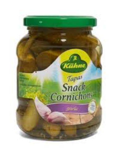 Picture of KUHNE TAPAS SNACK CORNICHONS GARLIC 370ML