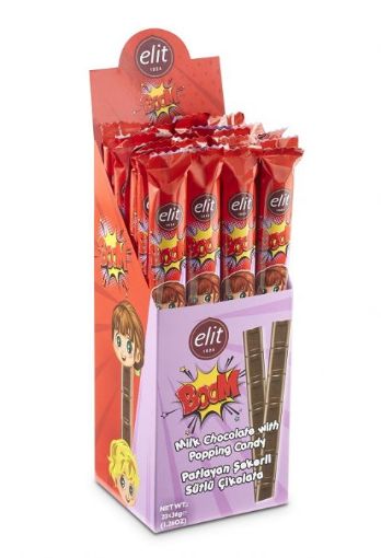 Picture of ELIT MILK CHOCOLAT STICK POPPING CANDY 36G