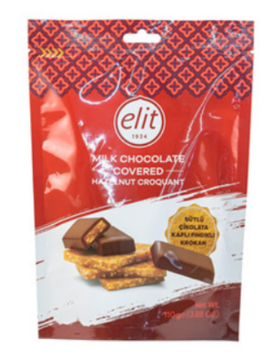 Picture of ELIT MILK CHOCOLAT COVERED HAZELNUT 110G