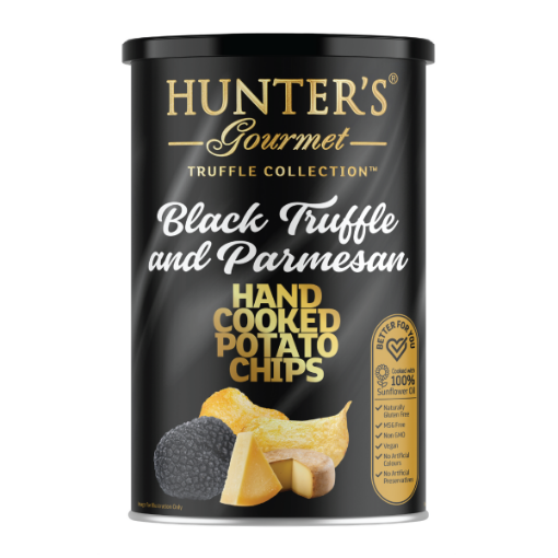 Picture of HUNTER CHIPS BLACK TRUF PARMESS 150G