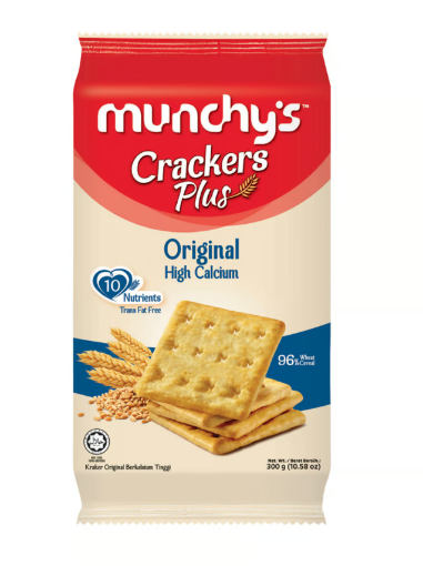 Picture of MUNCHYS CRACKERS PLUS ORIGIN HIGH CALCIUM 300G