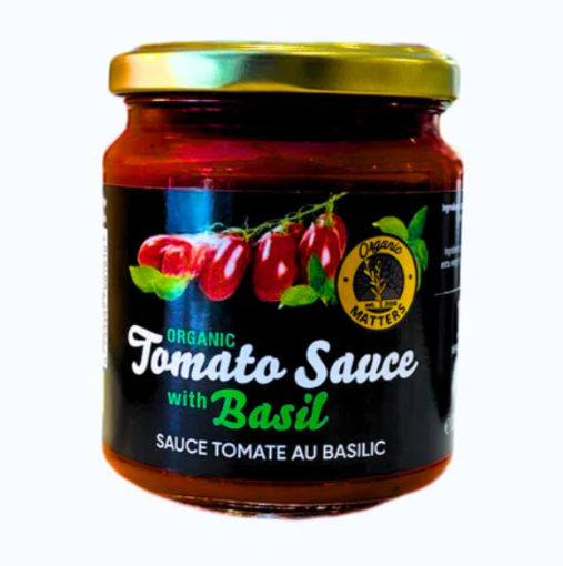 Picture of ORGANIC MATTERS TOMATO SAUCE WITH BASIL 300G