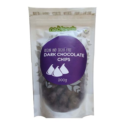 Picture of NEOFOODS VEGAN SUGAR FREE DARKK CHOCOLAT CHIPS 200G