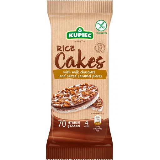 Picture of KUPIEC 2XRICE CAKES CHOCSPRINKLED CARARAMEL 35G