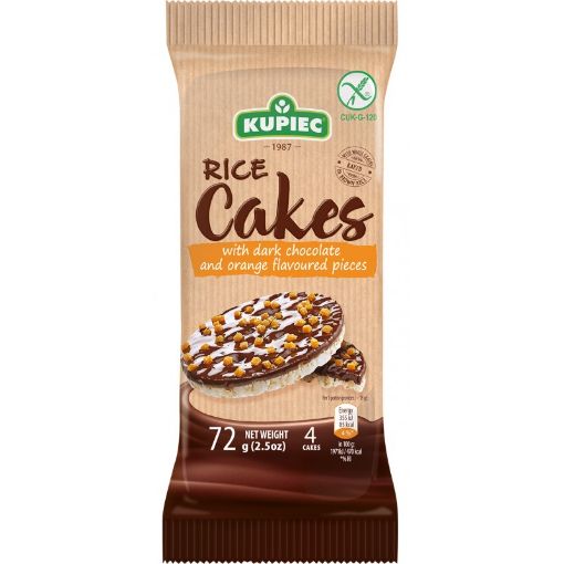 Picture of KUPIEC 2XRICE CAKES CHOCSPRINKLED ORANGE 36G