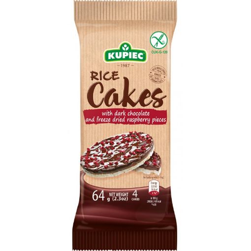 Picture of KUPIEC 2XRICE CAKES CHOCSPRINKLED RASPBERRY 32G