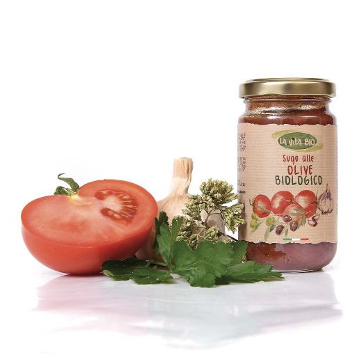 Picture of LA VITA BIO ORGANIC TOMATO SAUCE WITH OLIVES 190G