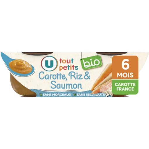 Picture of CO BIO LEGUMES RIZ ET SAUMON SANS MORCEAUX DES 6 MOIS 2X200G