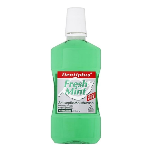 Picture of DENTIPLUS MOUTH WASH FRESH MINT 500ML