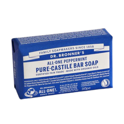 Picture of DR BRONNER PEPPERMINT BAR SOAP 140G