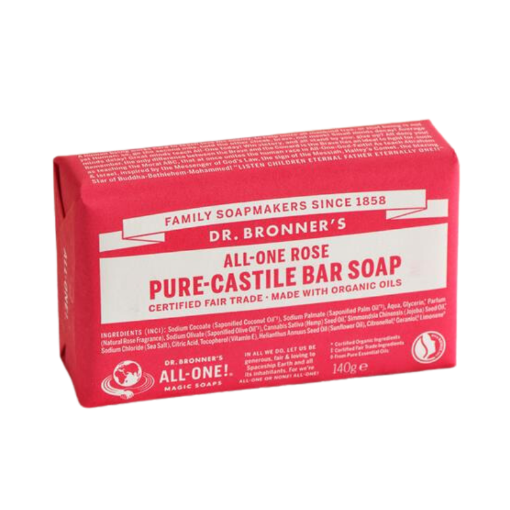 Picture of DR BRONNER ROSE BAR SOAP 140G