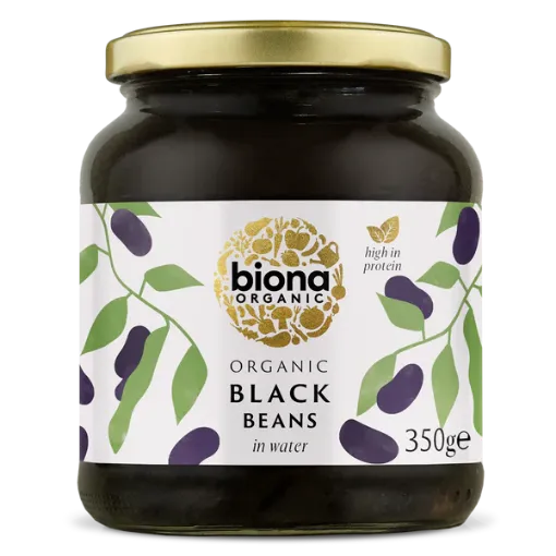 Picture of BIONA ORGANIC BLACK BEANS JAR 350G