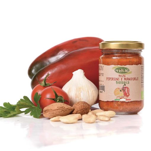 Picture of LA VITA BIO ORGANIC PEPPERS AND ALMONDS PESTO 130G