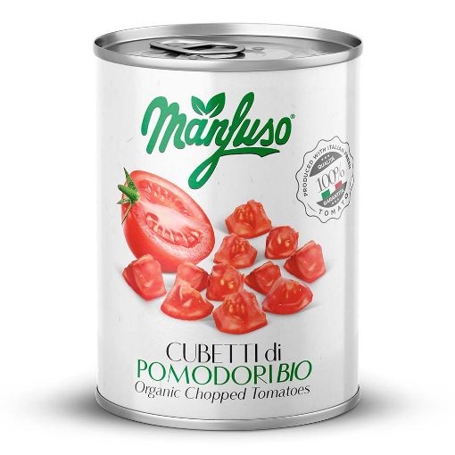 Picture of MANFUSO ORGANIC CHOPPED TOMATO CAN 400G