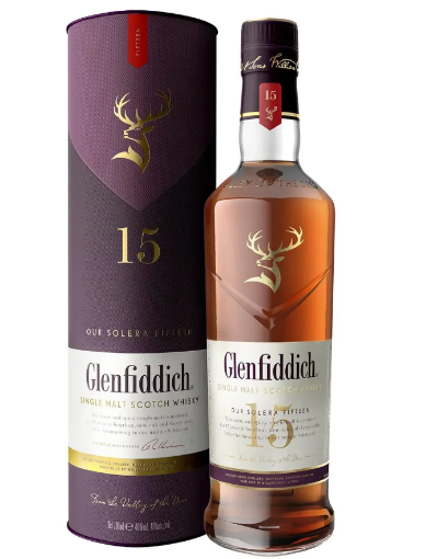 Picture of GLENFIDDICH 15 YEARS OLD SOLERA SINGLE MALT SCOTCH WHISKY 700ML