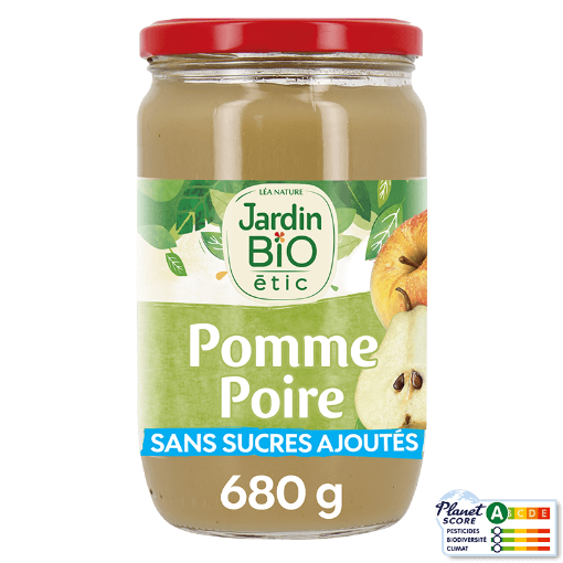 Picture of JARDIN BIO DESSERT COMPOTE  POM POIR 680G