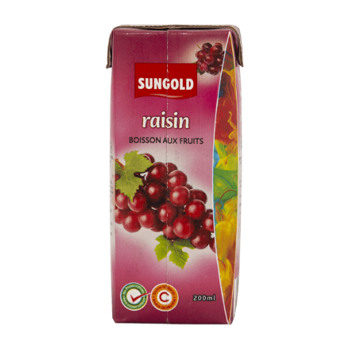 Picture of SUNGOLD FRUIT DRINK BRIK RED GRAPE 200ML