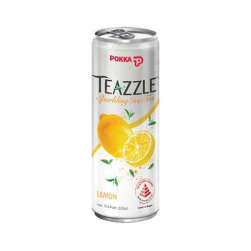 Picture of POKKA TEAZZLE SPARKLING ICE TEA LEMON 325ML