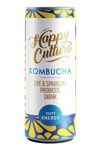 Picture of HAPPY CULTURE ZESTY ENERGY KOMBUCHA 300ML